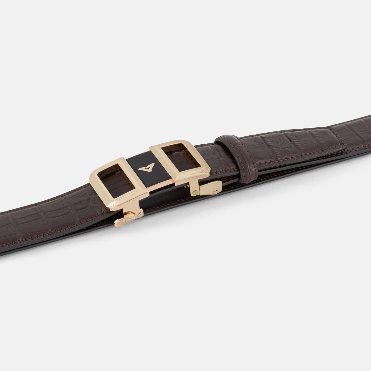 Marrone Croc - Zeno Gold
